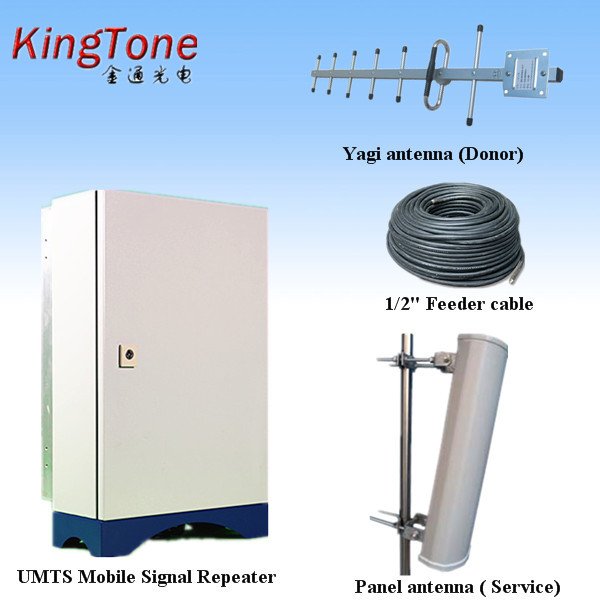 KingTone 10km Long Distance Coverage Wireless Repeater Booster 2G/GSM 3G/UMTS 4G/LTE 900 Cell Phone Repeater for rural area